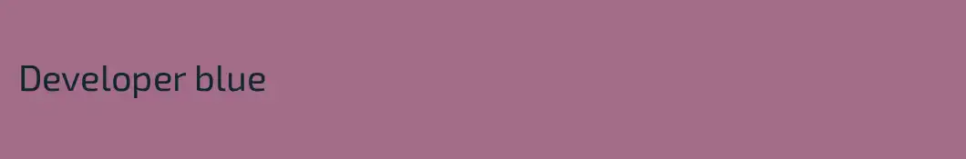 Developer blue